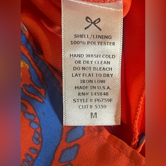 Everly Bright Orange Paisley Wrap Romper - Picture 5 of 5